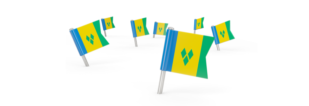 Mini SVG flags on white background