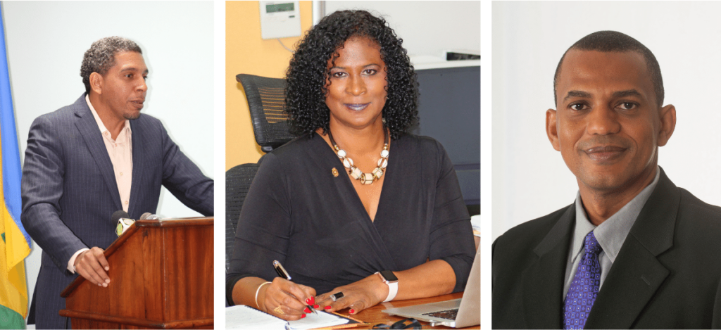 (left - right) Minister of Finance Hon. Camillo Gonsalves, Invest SVG Executive Director Annette Mark and CDB Director of Projects Daniel Best